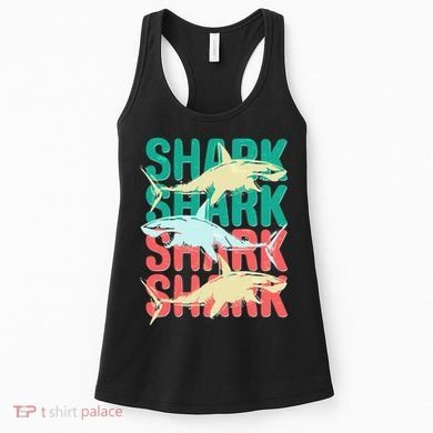 Cool Colorful Sharks Women's Tank Top