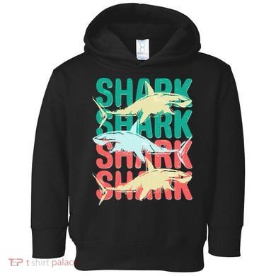 Cool Colorful Sharks Toddler Hoodie