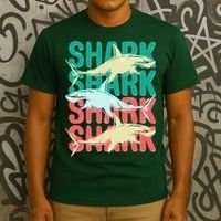 Cool Colorful Sharks T-Shirt thumb 3
