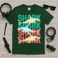 Cool Colorful Sharks T-Shirt thumb 5