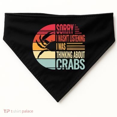 crab crabmeat seafood crabbing crabs crabby USA-Made Doggie Bandana