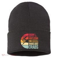 crab crabmeat seafood crabbing crabs crabby Sustainable Knit Beanie thumb 0