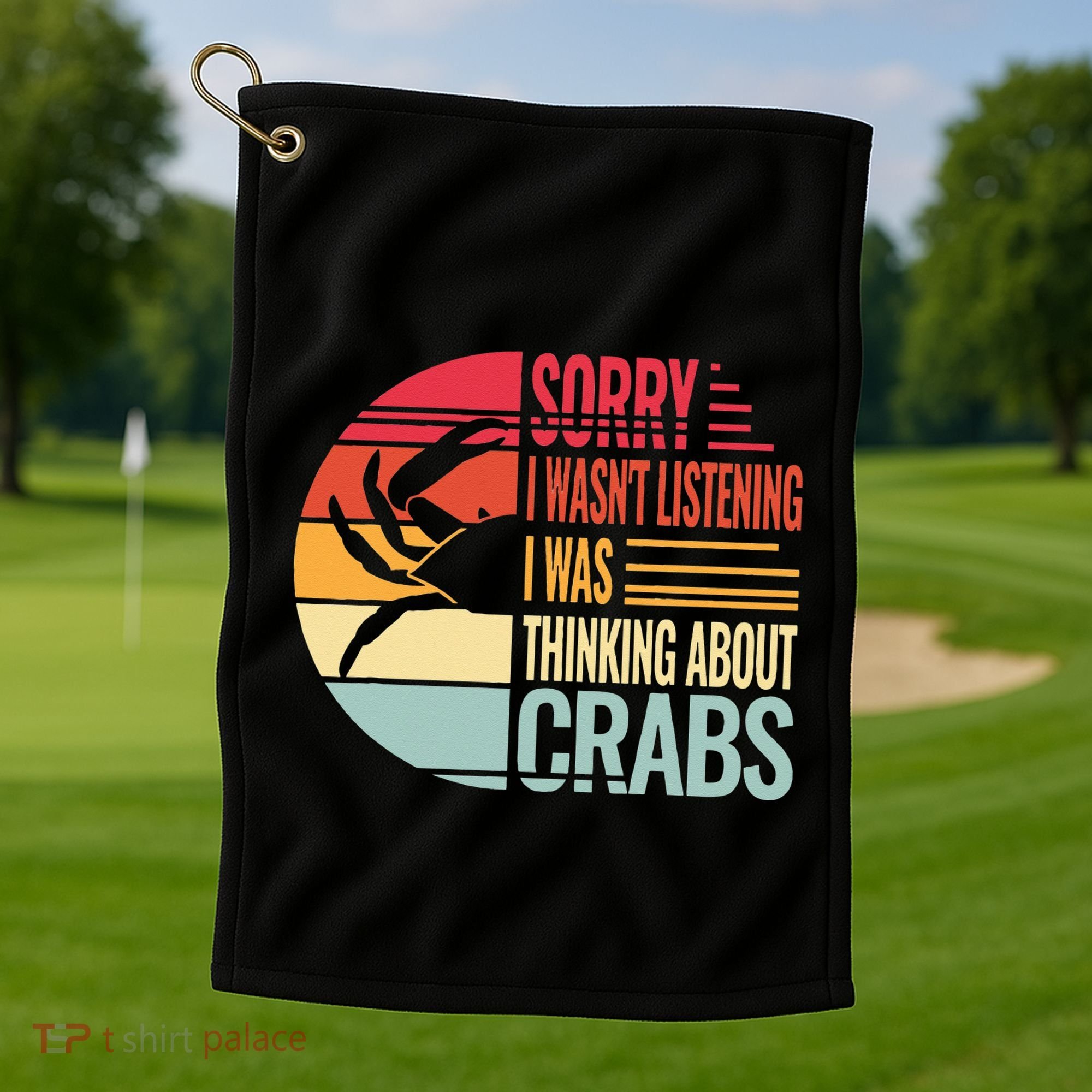 crab crabmeat seafood crabbing crabs crabby Golf Towel