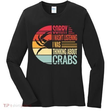 crab crabmeat seafood crabbing crabs crabby Women's Long Sleeve Shirt