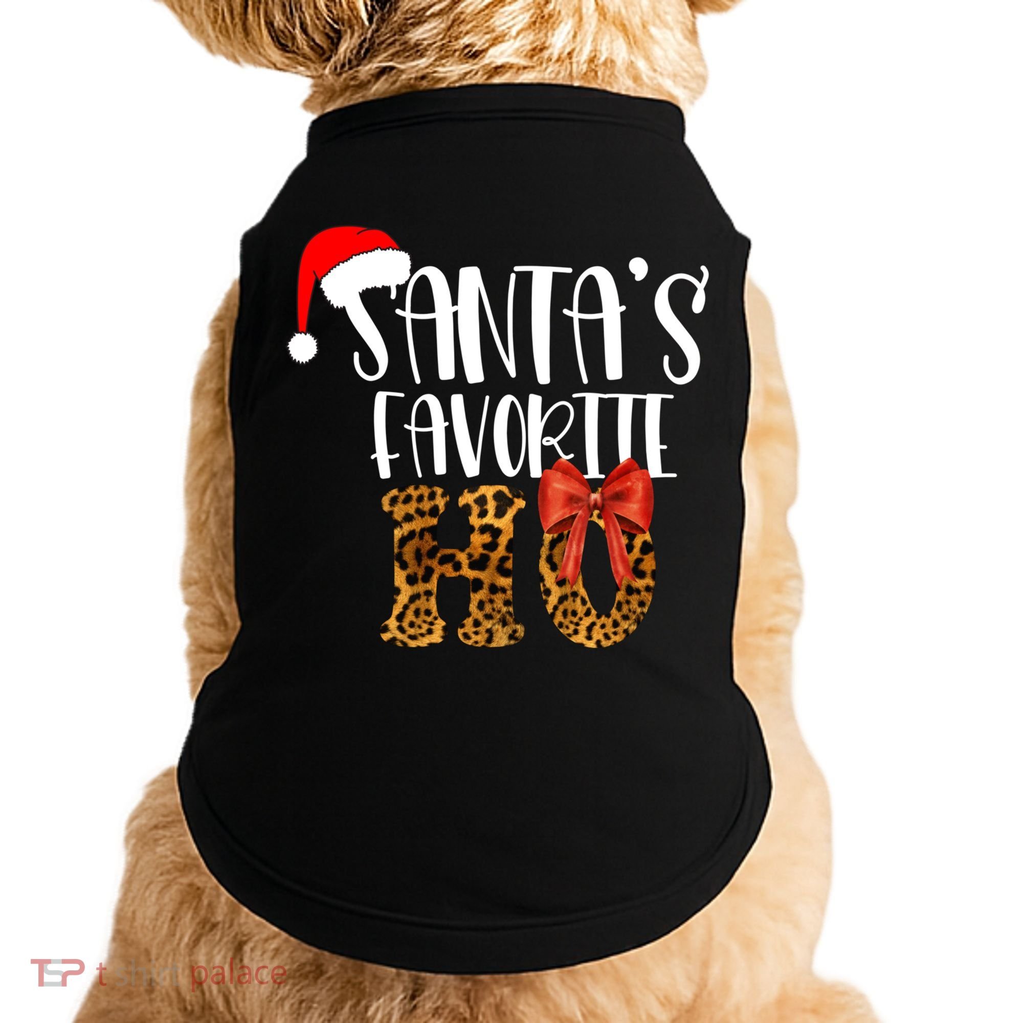 Cute Cheetah SantaS Favorite Ho Christmas S Gift Doggie Tank