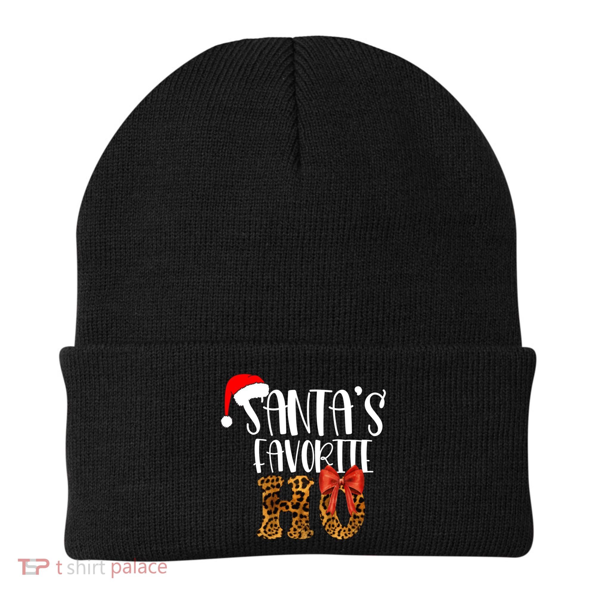 Cute Cheetah SantaS Favorite Ho Christmas S Gift Beanie