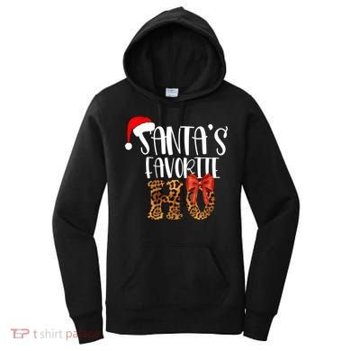 Cute Cheetah SantaS Favorite Ho Christmas S Gift Women's Hoodie