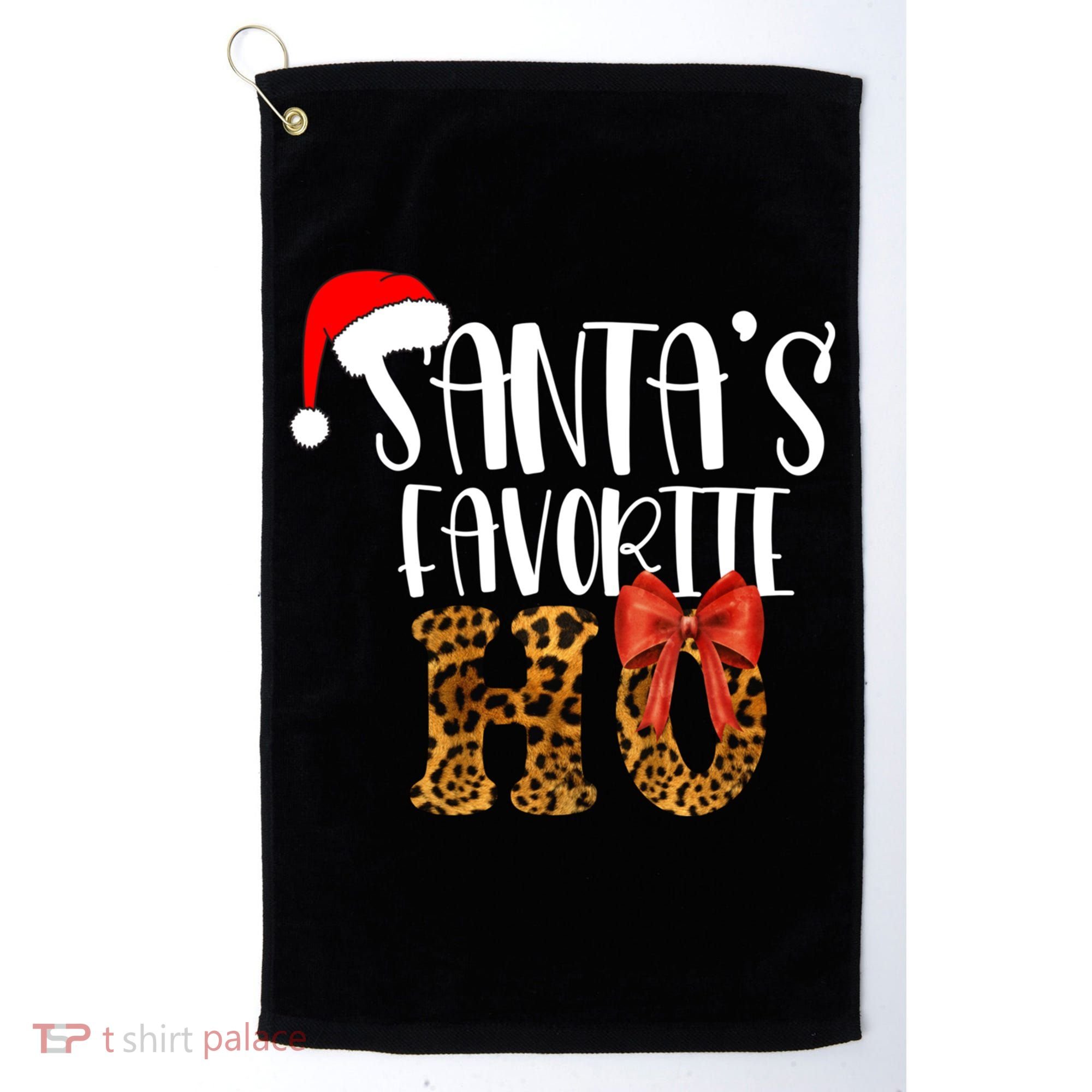 Cute Cheetah SantaS Favorite Ho Christmas S Gift Golf Towel