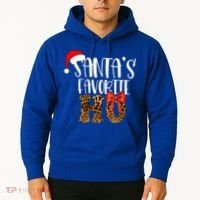 Cute Cheetah SantaS Favorite Ho Christmas S Gift Hoodie thumb 2