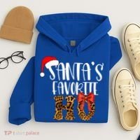 Cute Cheetah SantaS Favorite Ho Christmas S Gift Hoodie thumb 4