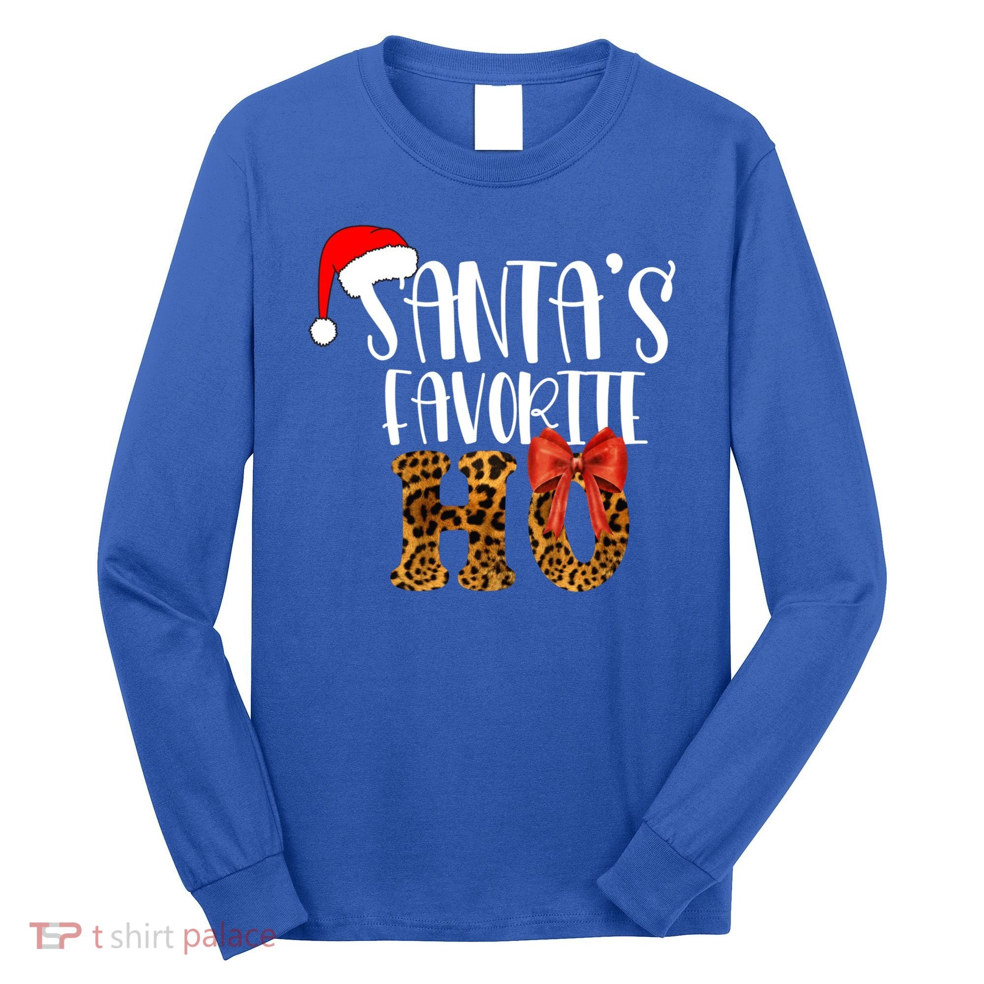 Cute Cheetah SantaS Favorite Ho Christmas S Gift Long Sleeve Shirt