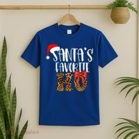 Cute Cheetah SantaS Favorite Ho Christmas S Gift T-Shirt thumb 2