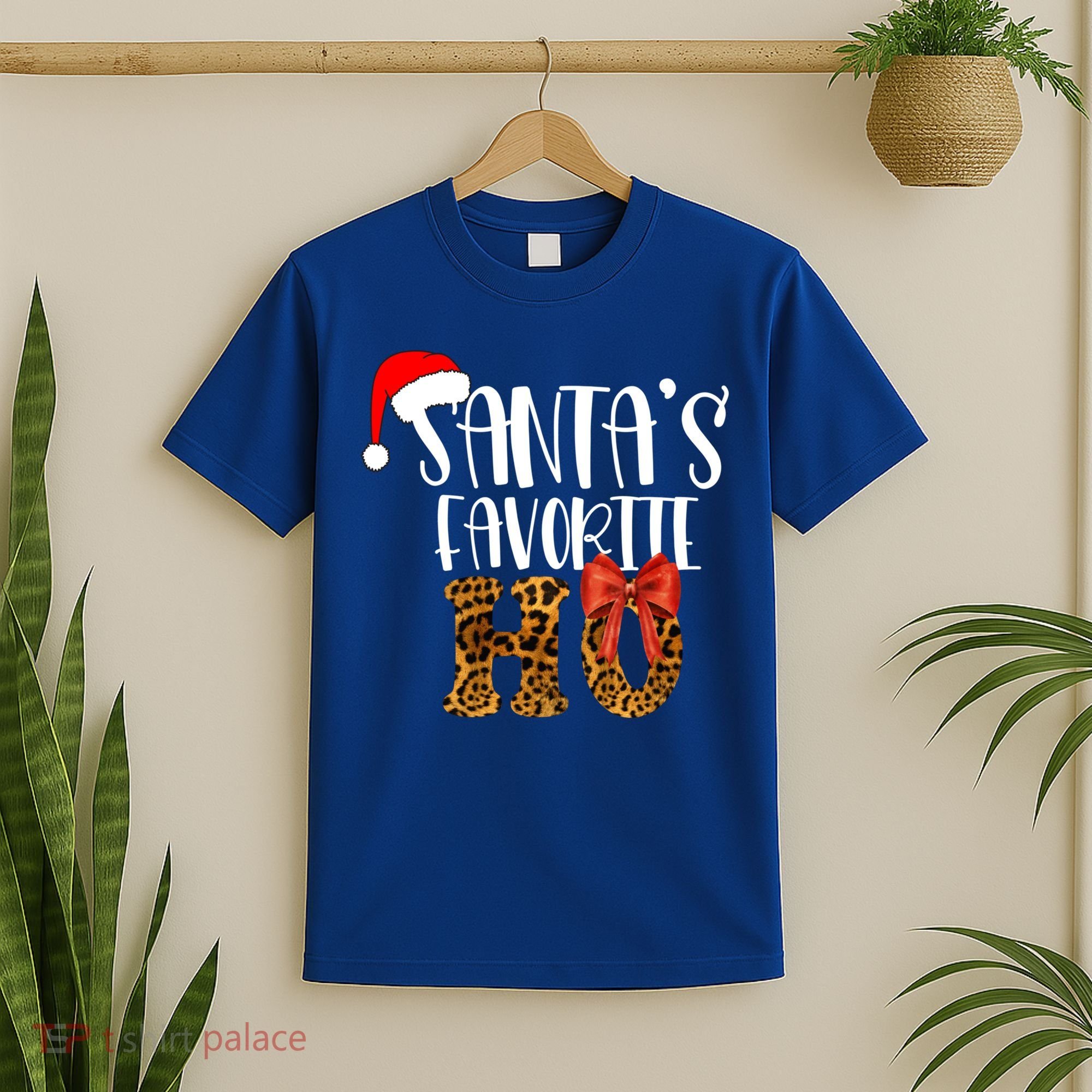 Cute Cheetah SantaS Favorite Ho Christmas S Gift T-Shirt