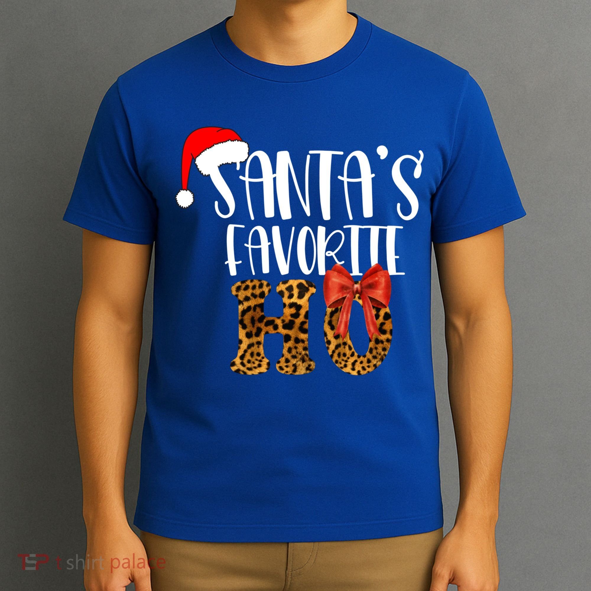 Cute Cheetah SantaS Favorite Ho Christmas S Gift T-Shirt