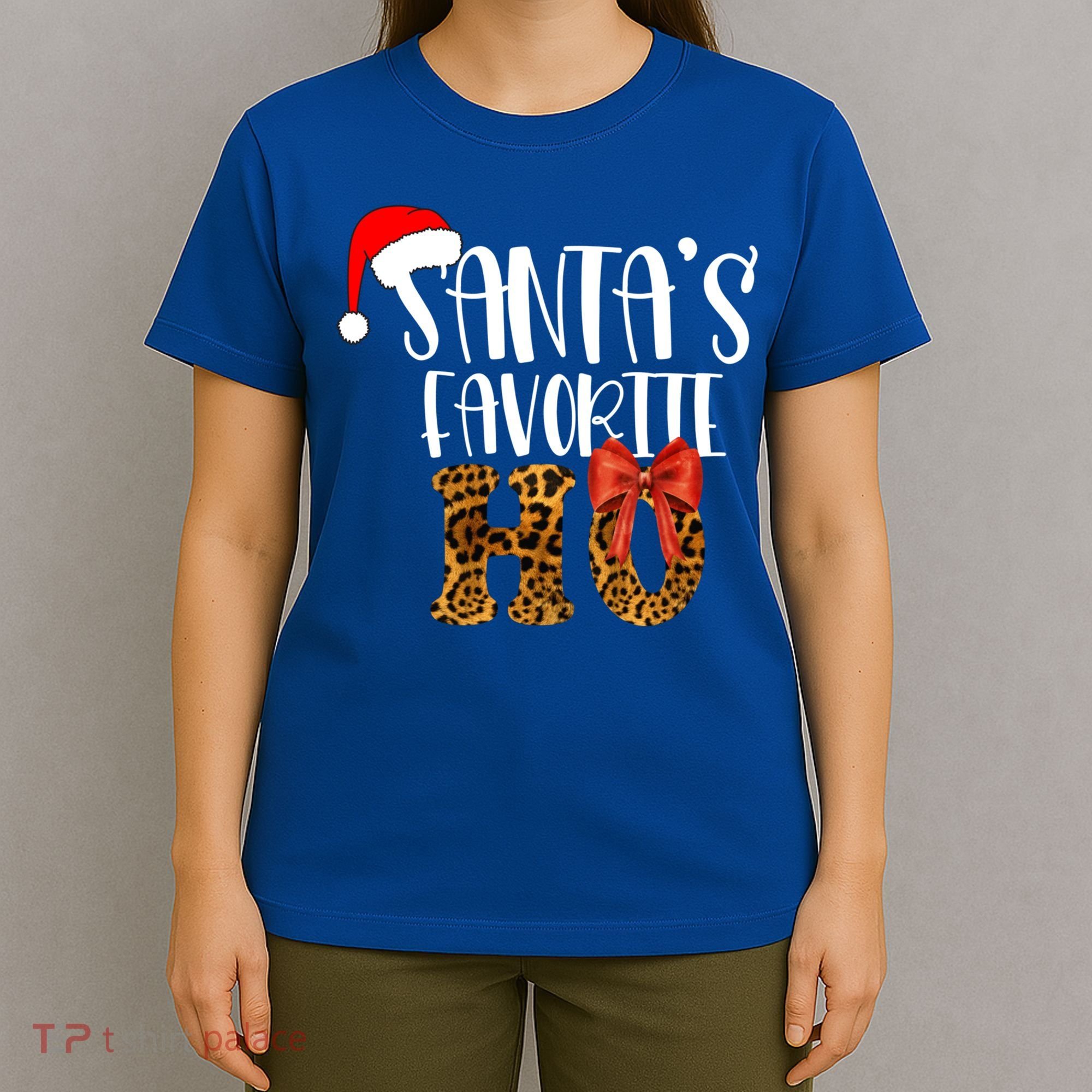 Cute Cheetah SantaS Favorite Ho Christmas S Gift T-Shirt