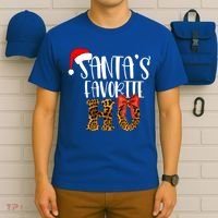 Cute Cheetah SantaS Favorite Ho Christmas S Gift T-Shirt thumb 6