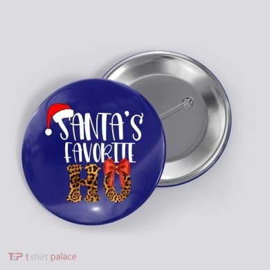 Cute Cheetah SantaS Favorite Ho Christmas S Gift Button