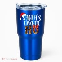 Cute Cheetah SantaS Favorite Ho Christmas S Gift Tumbler thumb 0