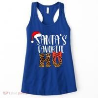 Cute Cheetah SantaS Favorite Ho Christmas S Gift Women's Tank Top thumb 0