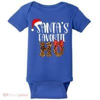 Cute Cheetah SantaS Favorite Ho Christmas S Gift Baby Bodysuit thumb 0