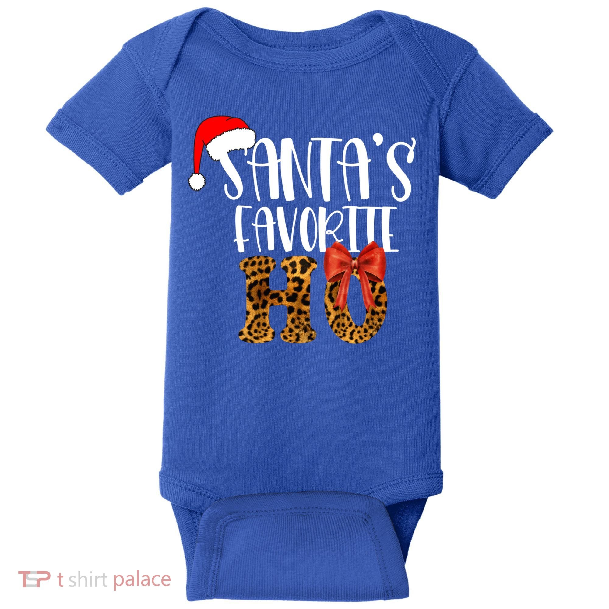 Cute Cheetah SantaS Favorite Ho Christmas S Gift Baby Bodysuit