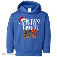 Cute Cheetah SantaS Favorite Ho Christmas S Gift Toddler Hoodie thumb 0