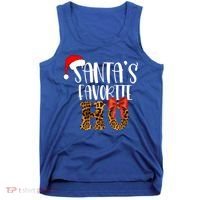Cute Cheetah SantaS Favorite Ho Christmas S Gift Tank Top thumb 0
