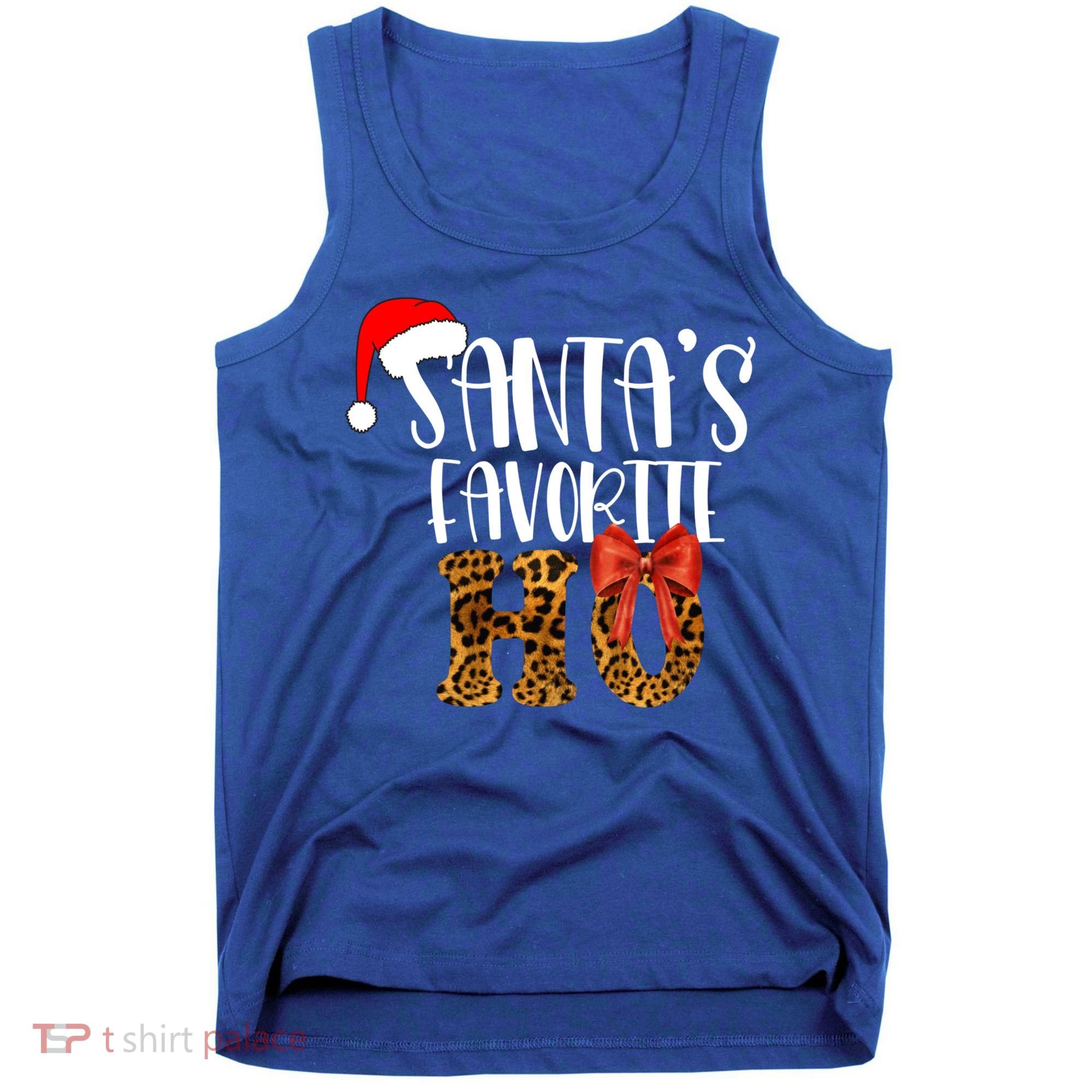Cute Cheetah SantaS Favorite Ho Christmas S Gift Tank Top