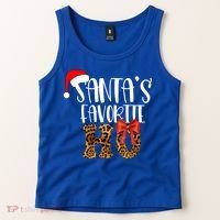 Cute Cheetah SantaS Favorite Ho Christmas S Gift Tank Top thumb 2