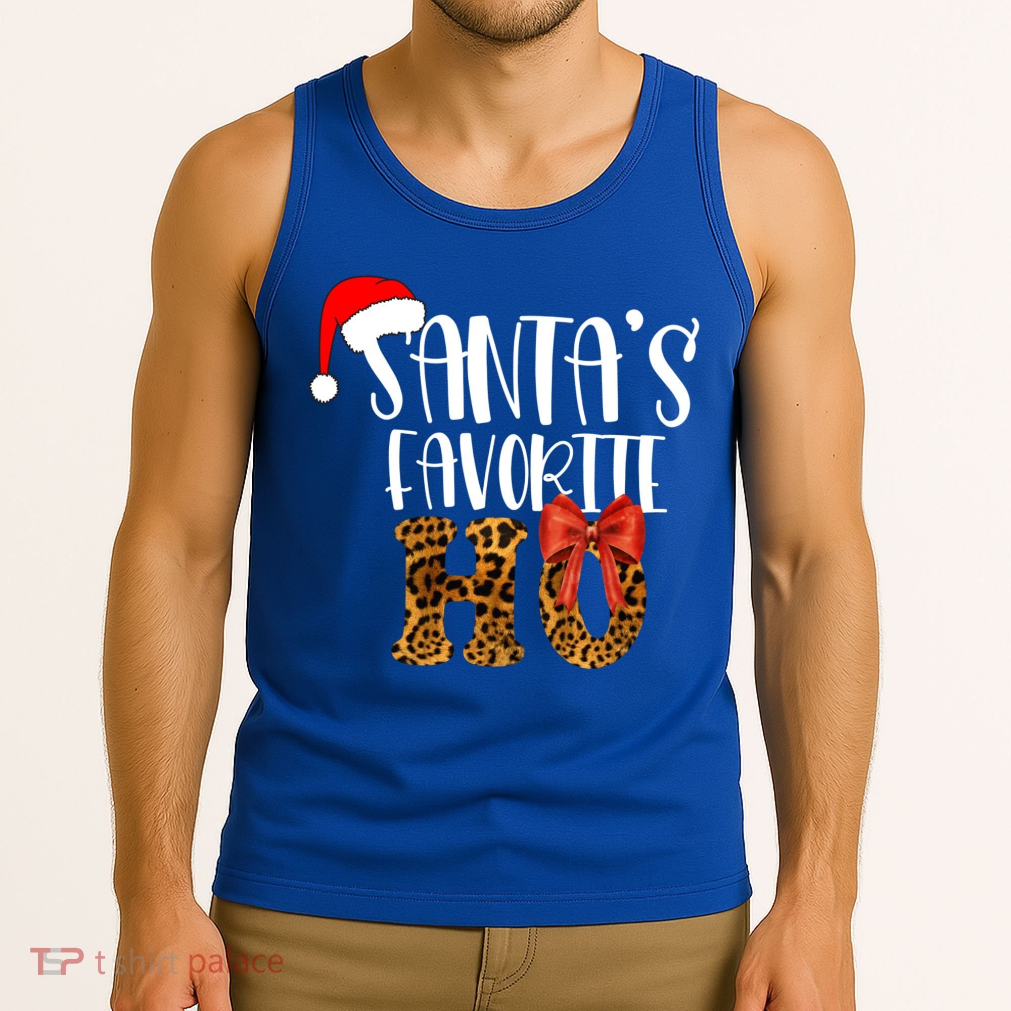 Cute Cheetah SantaS Favorite Ho Christmas S Gift Tank Top
