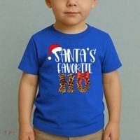 Cute Cheetah SantaS Favorite Ho Christmas S Gift Toddler T-Shirt thumb 2