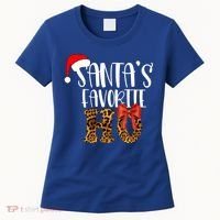 Cute Cheetah SantaS Favorite Ho Christmas S Gift Women's T-Shirt thumb 0