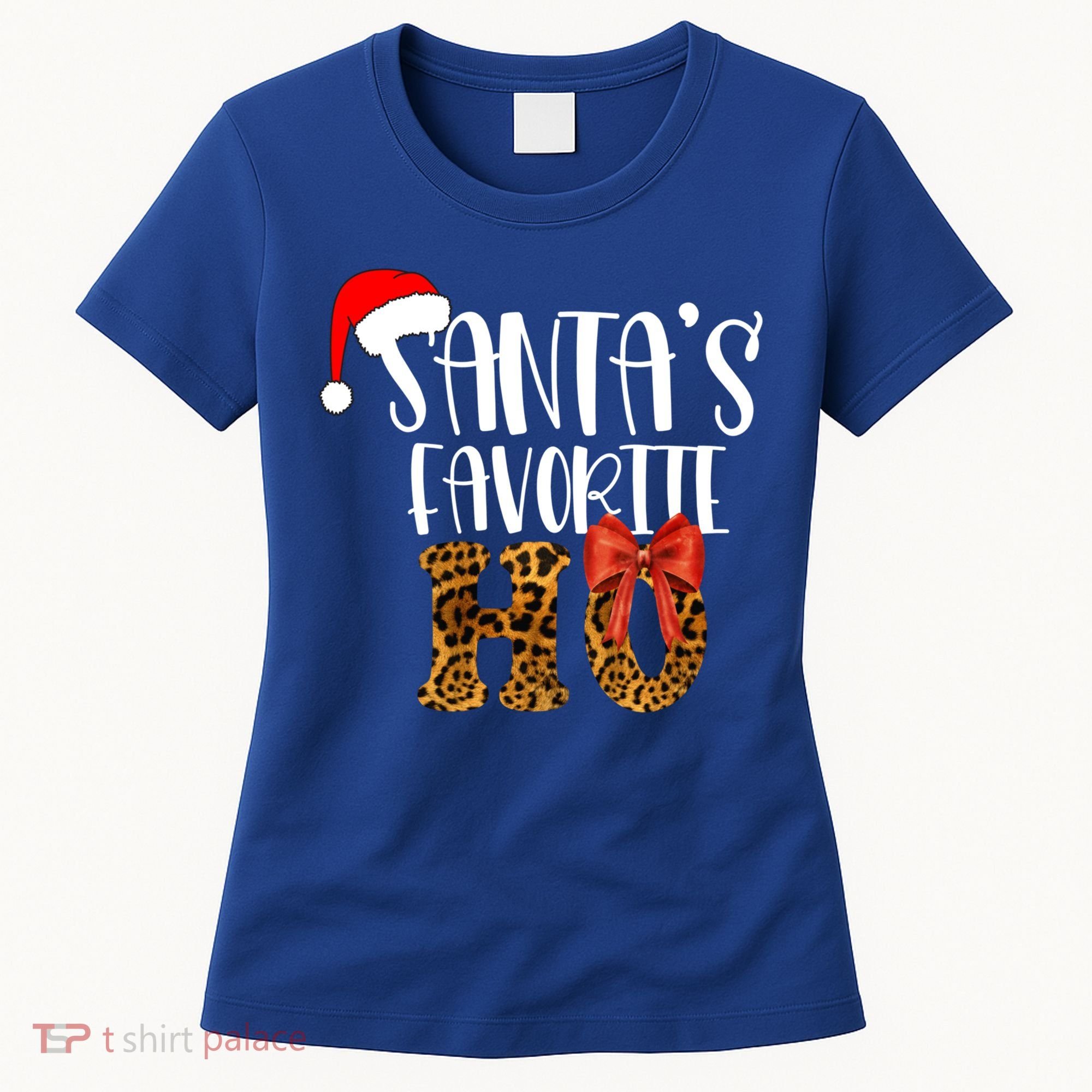 Cute Cheetah SantaS Favorite Ho Christmas S Gift Women's T-Shirt