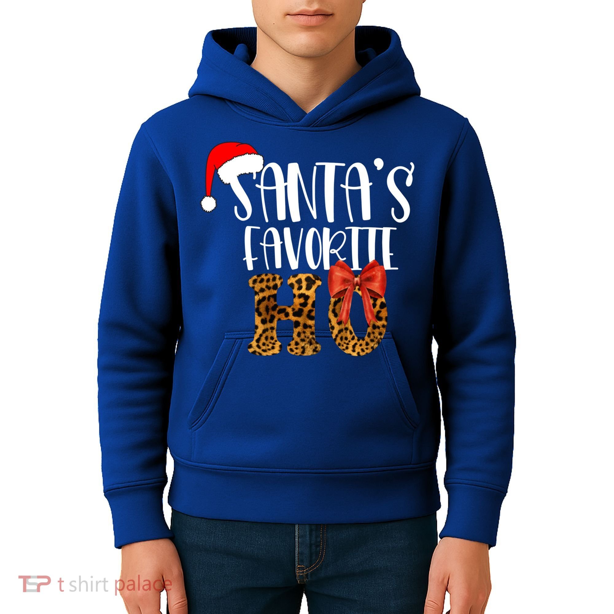 Cute Cheetah SantaS Favorite Ho Christmas S Gift Kids Hoodie
