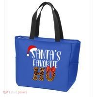 Cute Cheetah SantaS Favorite Ho Christmas S Gift Tote Bag thumb 3
