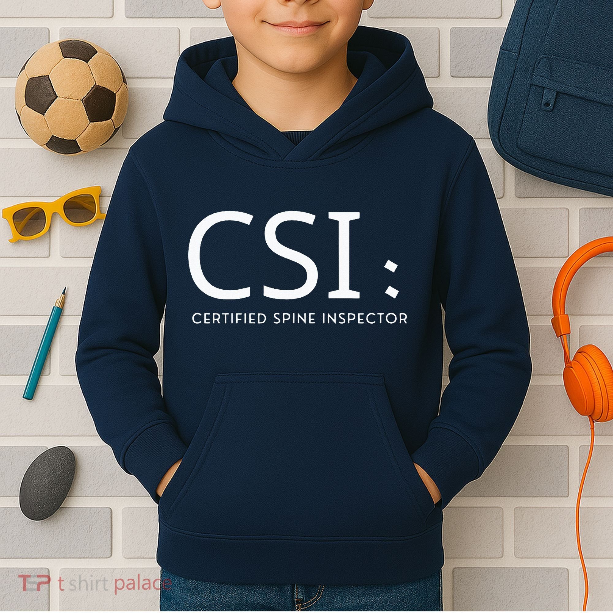 Csi Certified Spine Inspector Kids Hoodie