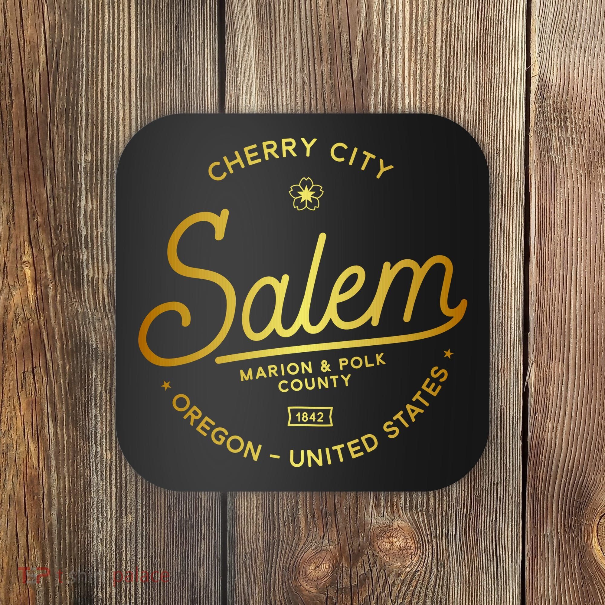 Cherry City Salem Oregon Marion & Polk County 1842 Coaster