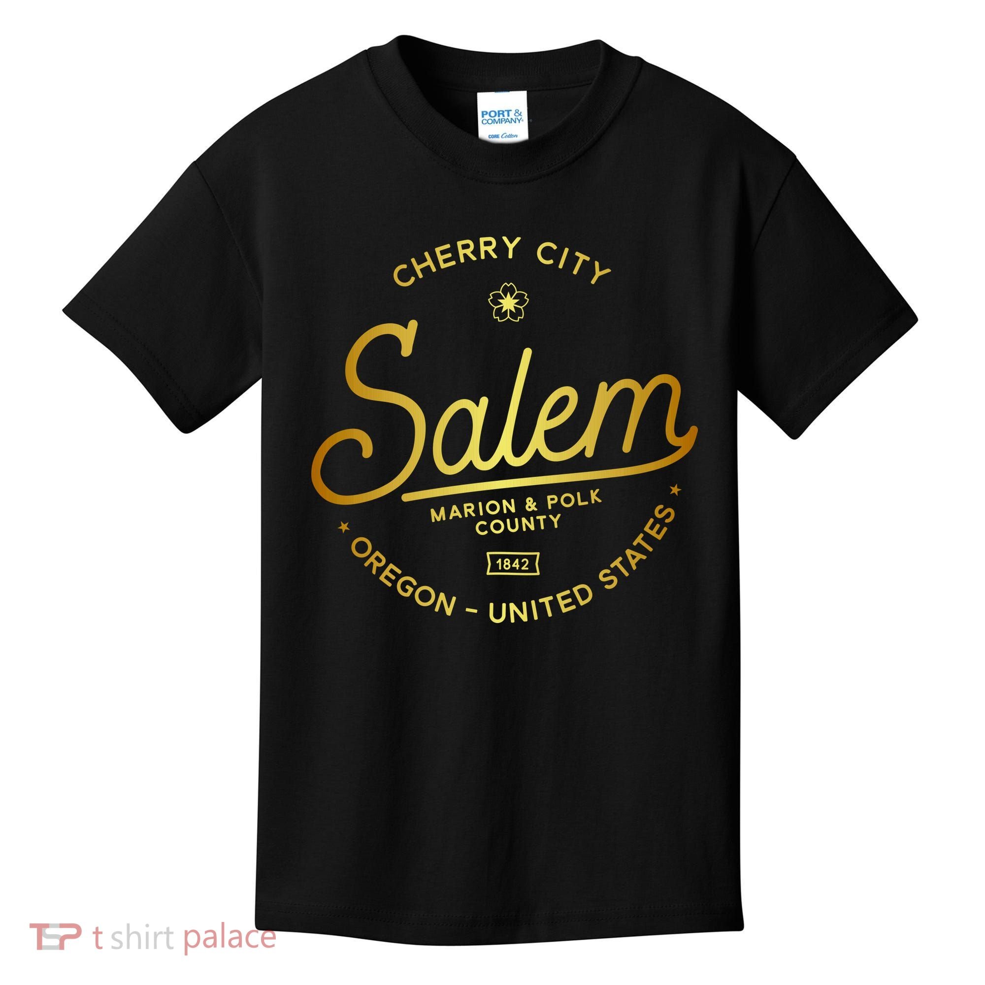 Cherry City Salem Oregon Marion & Polk County 1842 Kids T-Shirt