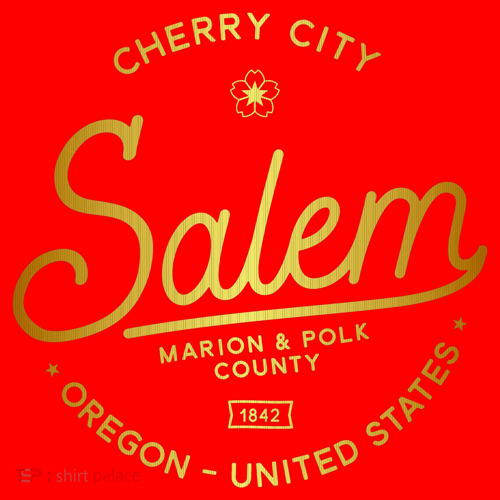 Cherry City Salem Oregon Marion & Polk County 1842 Santa Hat