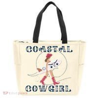 Coastal Cowgirl Surf Beach Tote Bag thumb 0