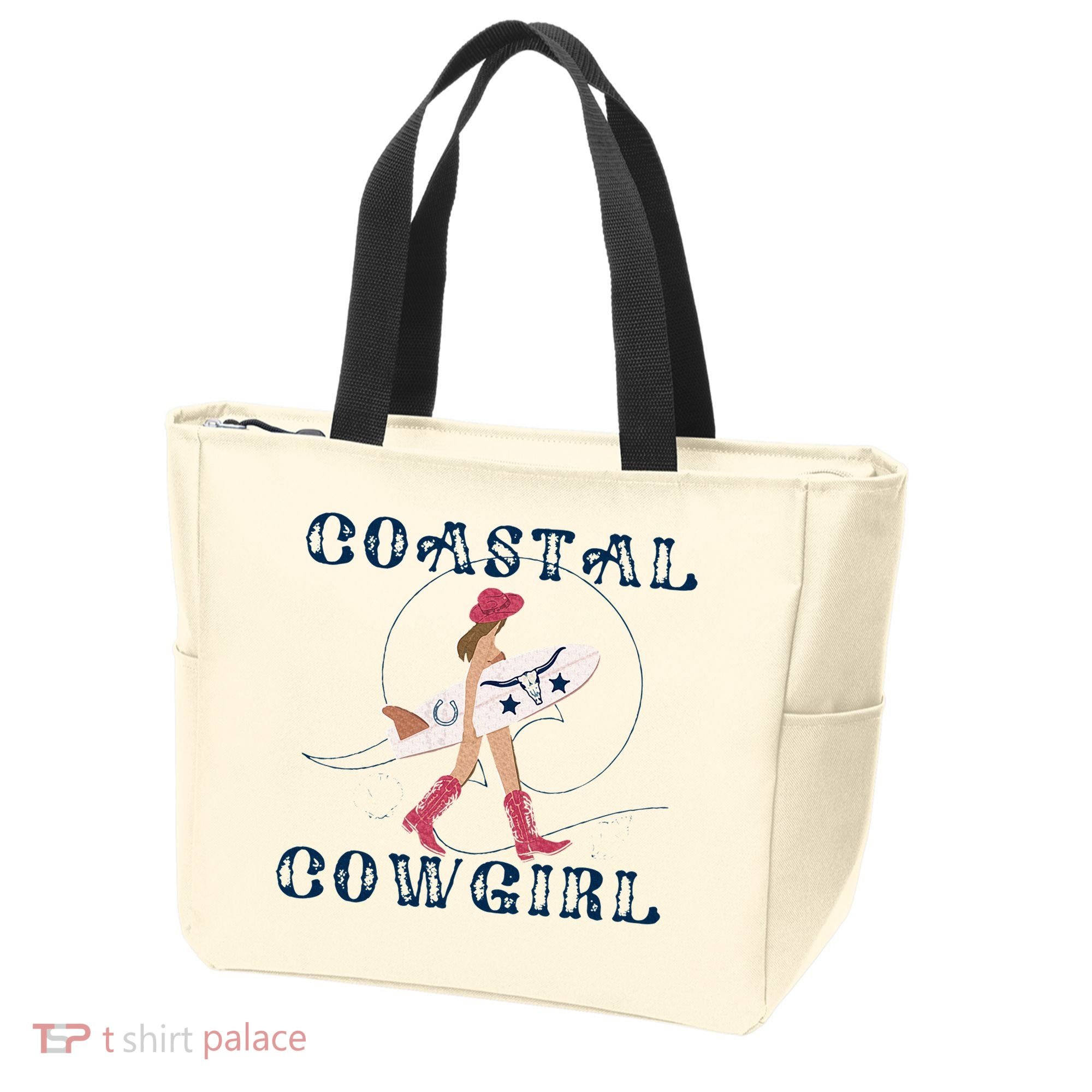 Coastal Cowgirl Surf Beach Tote Bag