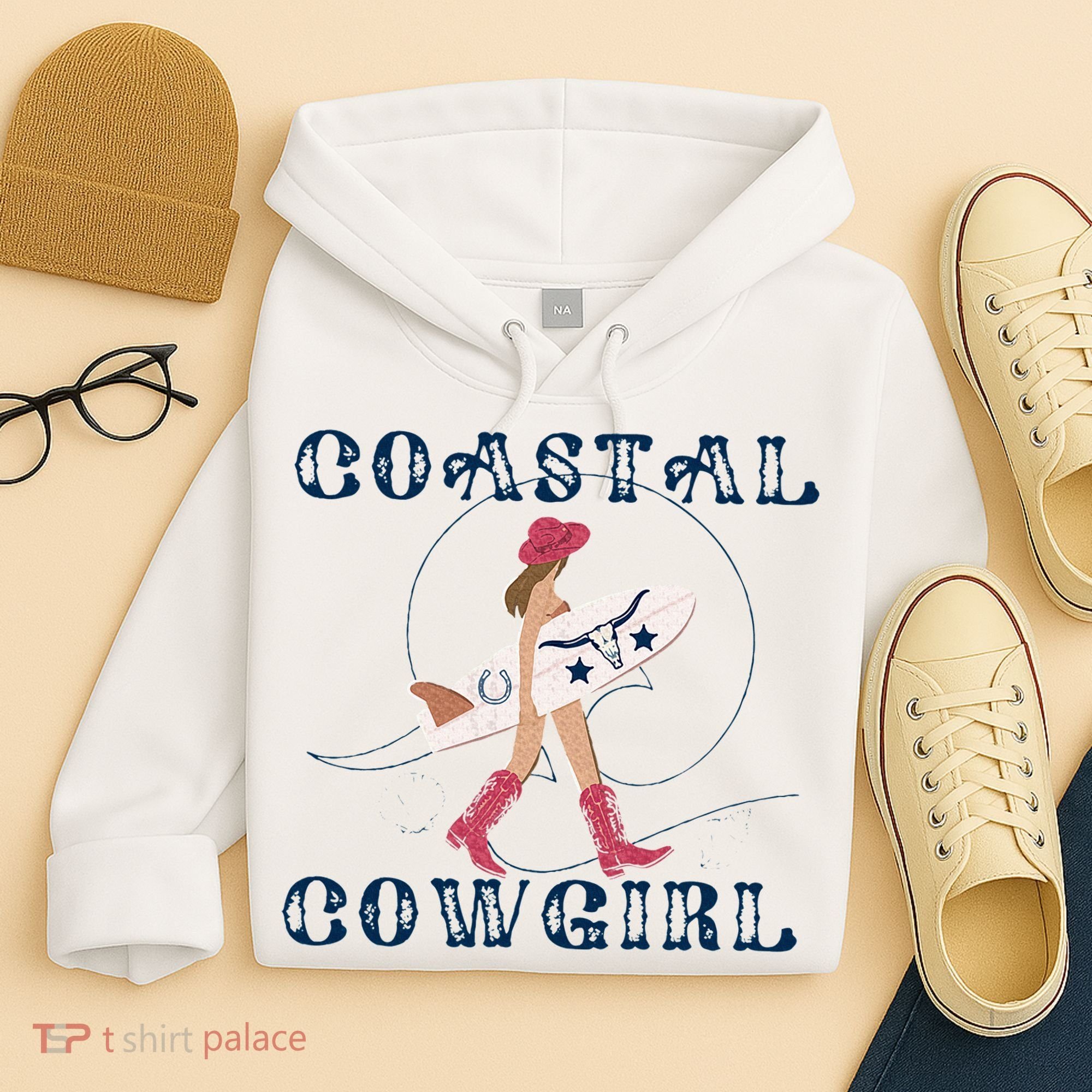 Coastal Cowgirl Surf Beach Hoodie