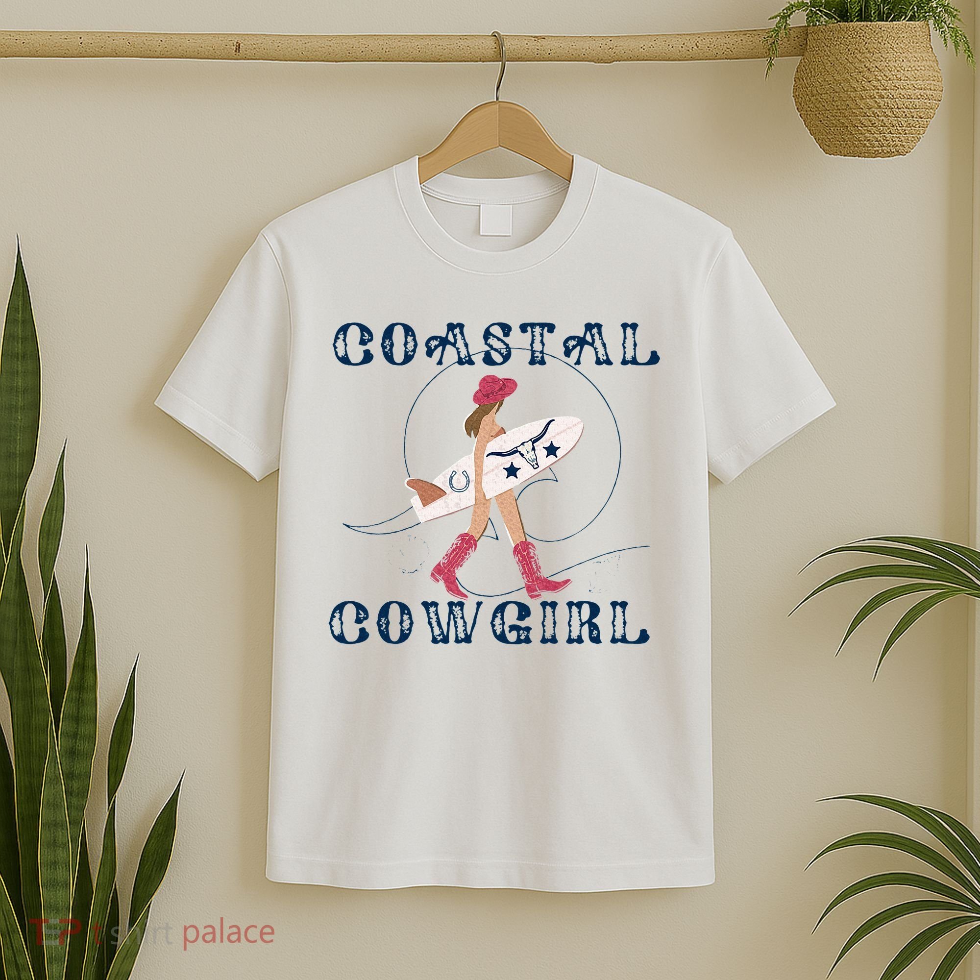 Coastal Cowgirl Surf Beach T-Shirt