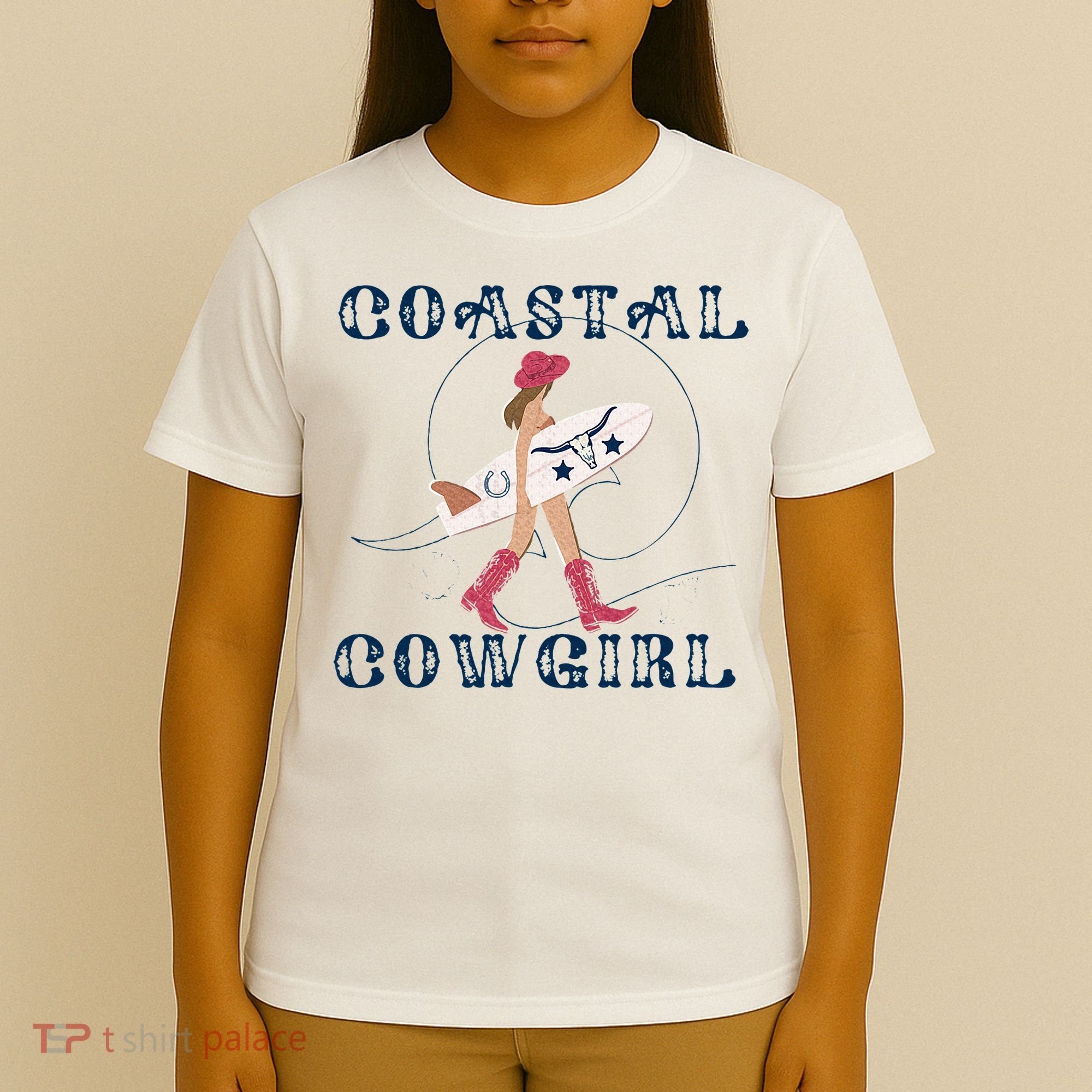Coastal Cowgirl Surf Beach T-Shirt