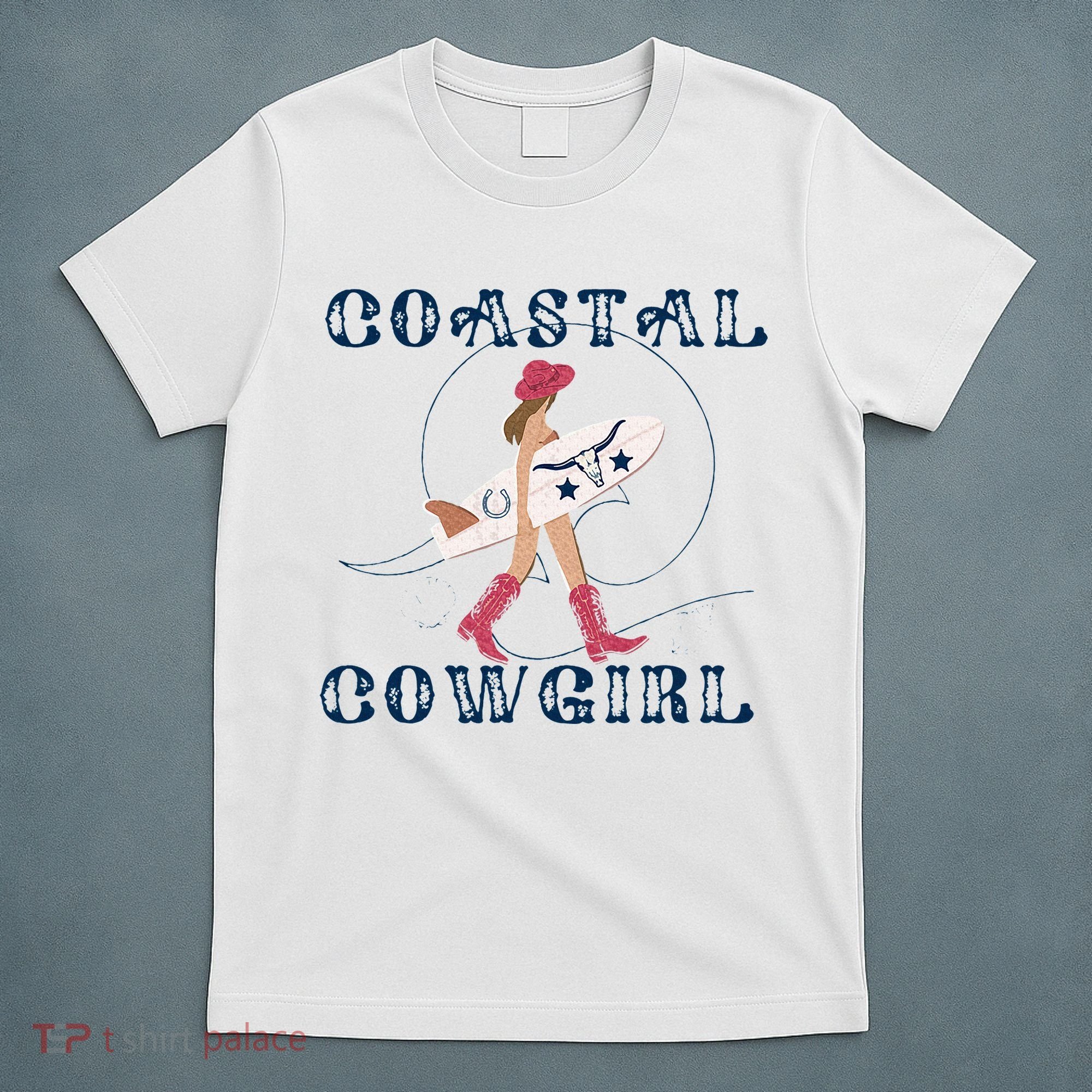 Coastal Cowgirl Surf Beach T-Shirt