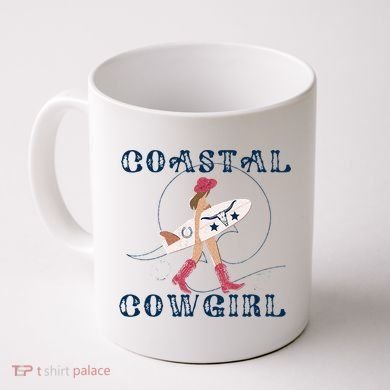 Coastal Cowgirl Surf Beach Coffee Mug