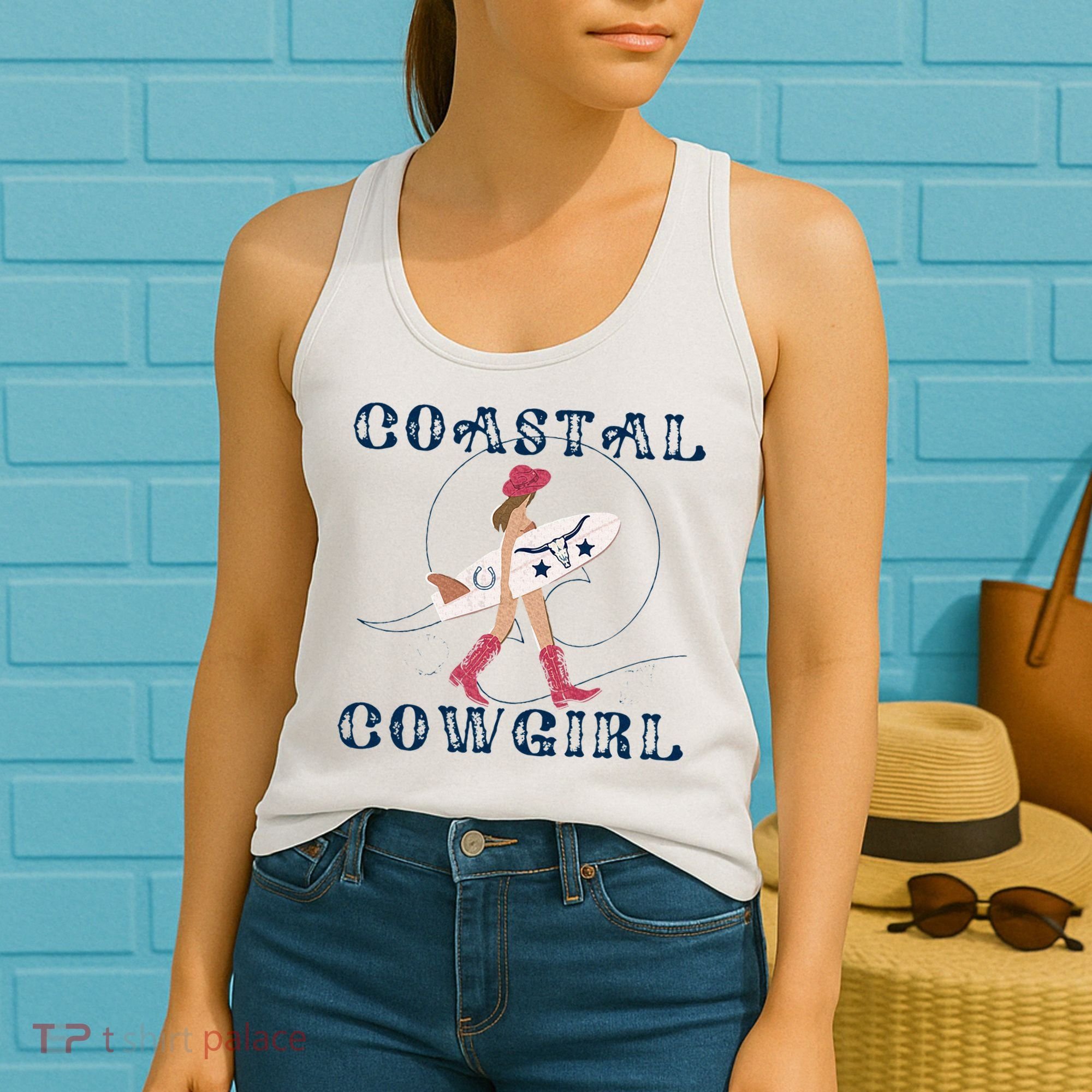 Coastal Cowgirl Surf Beach Women's Tank Top