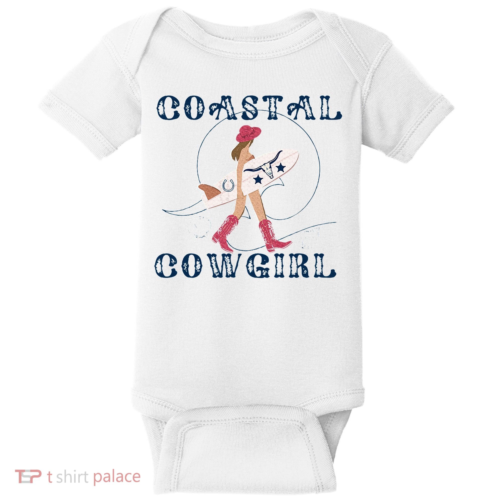 Coastal Cowgirl Surf Beach Baby Bodysuit