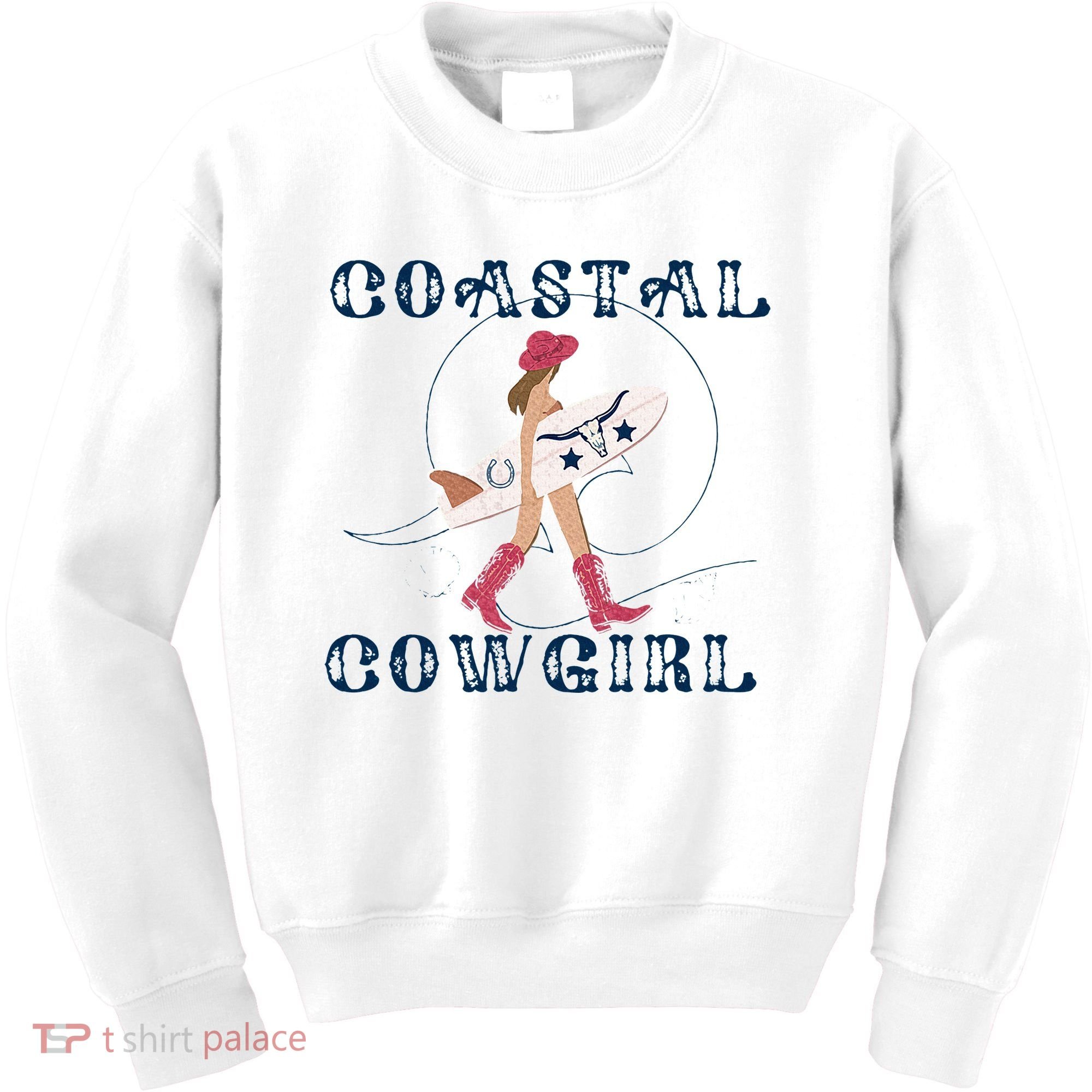 Coastal Cowgirl Surf Beach Kids Sweatshirt