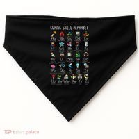 Counselor Coping Skills Alphabet Mental Health Awareness USA-Made Doggie Bandana thumb 0